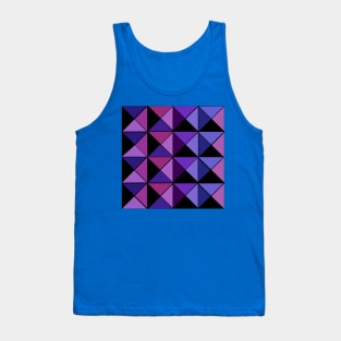 3D Illusion Squared - Violet Blue Tank Top